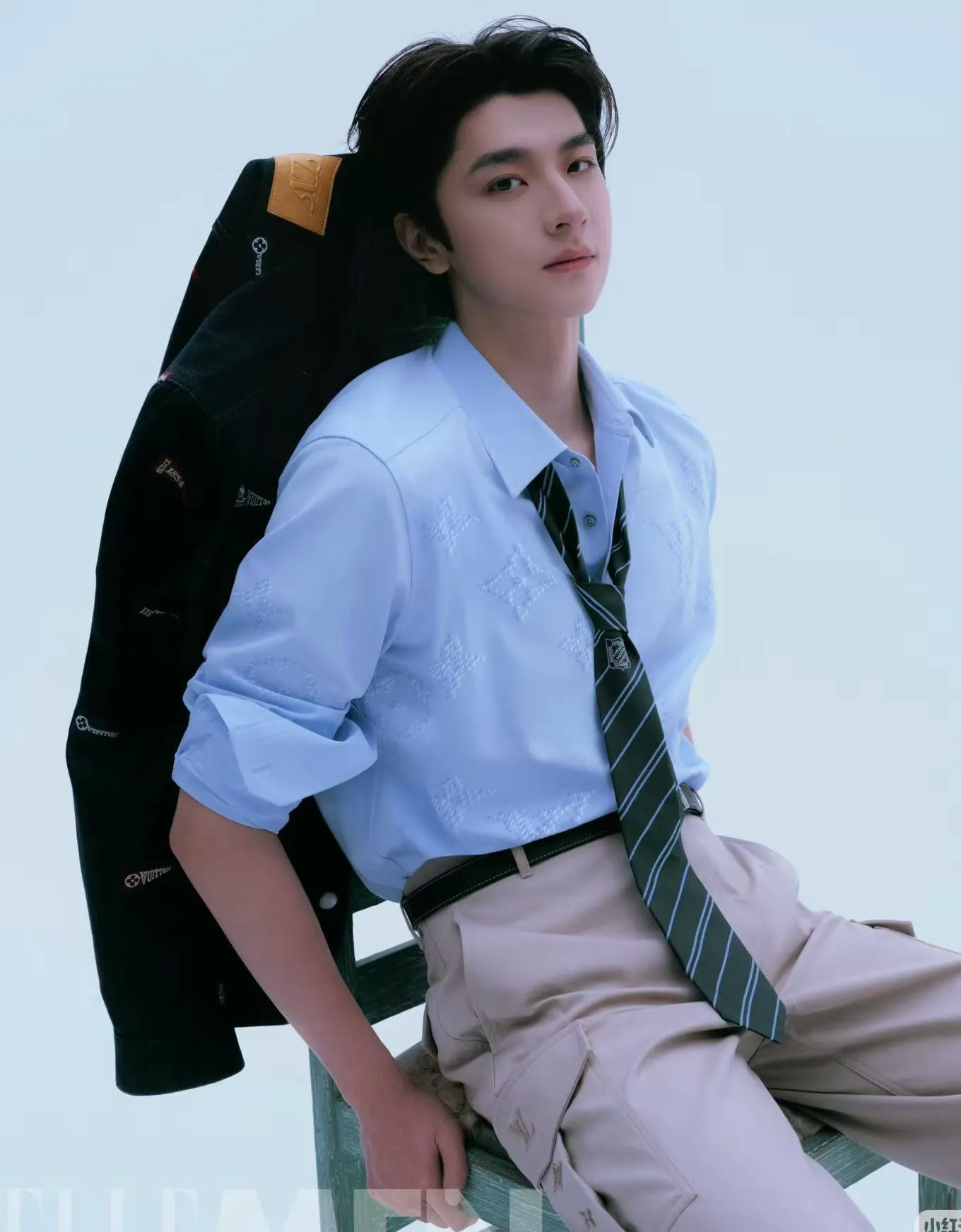 Louis Vuitton/Louis Vuitton dark pattern old flower lapel shirt